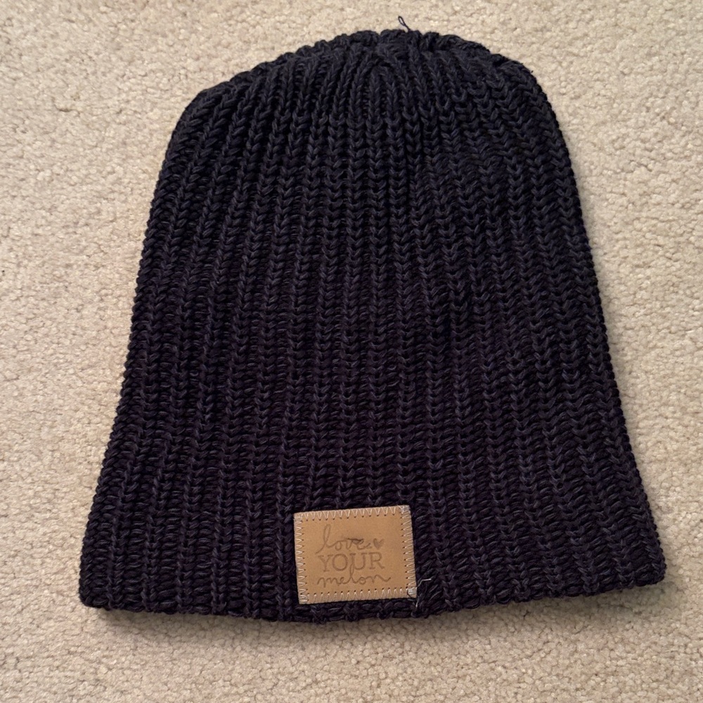 Love Your Melon Dark Knit Beanie